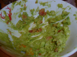 Schon etwas leere Guacamole