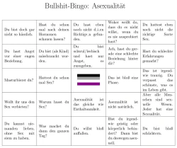 Bullshit-Bingo: Asexualitaet