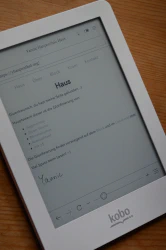 Meine Website auf meinem E-Book-Reader