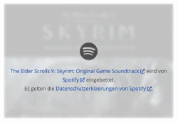 Spotify Einbindung mit Bild im Hintergrund