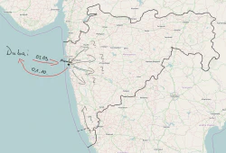 Geplante Route in kleiner Uebersicht