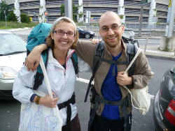 Wir am Flughafen in Duesseldorf